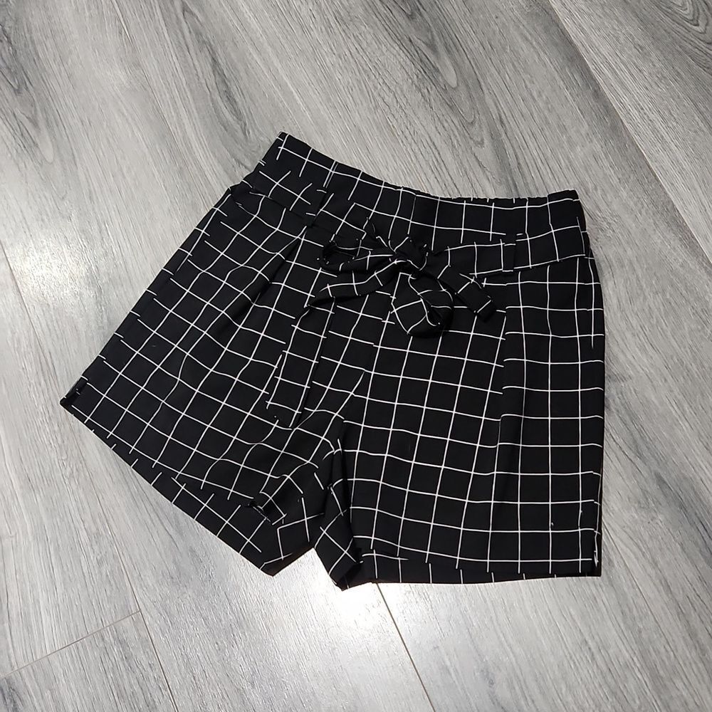 Have LA Blk/Wht Window Pane Tie Shorts - Picture 2 of 6
